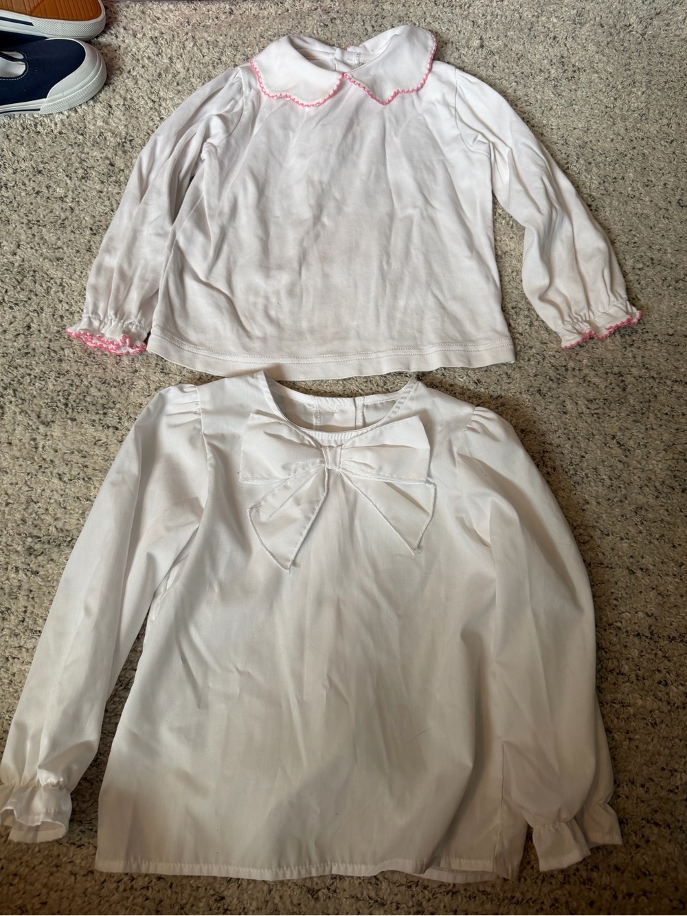 The Beaufort Bonnet Company White Long Sleeve Girls Tops size 3 & 4 lot